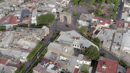 Wall Mural - Aerial: view of the city of Leon, Guanajuato, Mexico. Drone view