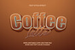 Editable text effect - Coffee Latte 3d cartoon style