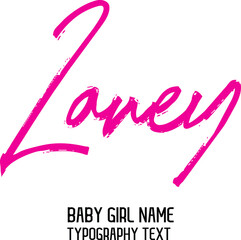 Wall Mural - Pink Color Lettering Sign in Stylish Typography Text Baby Name Laney