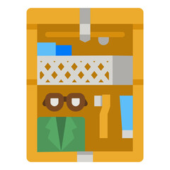 Sticker - luggage flat icon