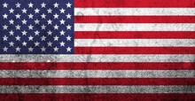 American Flag With Grunge Style .USA Flags Graphic Design With Stars And Stripes And Grunge Texture.