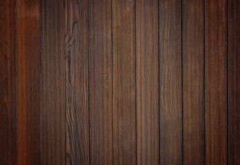 Dark brown wood texture. Wooden panels. Copy space for text