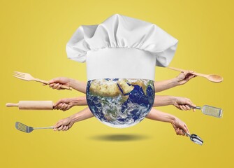 International Chefs Day concept background. Food day concept colorful background, banner