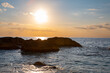 sunset above the lefkada island porto katsiki beach