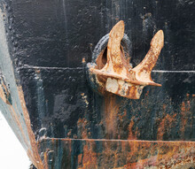 Detail Of Rusty Anchor Of A Old Tug Boat