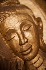 Canvas Print - carvings in a temple in Luang Prabang