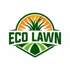 Canvas Print - Lawn Care Logo. Lawn Services Logo Vector Template