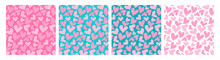 Pattern Seamless Heart Abstract Background Pink Luxury Color Geometric Vector. Valentine's Day Pink Hearts T-shirts Print. Wrapping Paper Background.