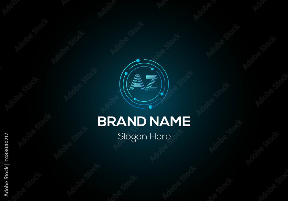 Abstract AZ letter modern initial lettermarks logo design Stock Vector ...