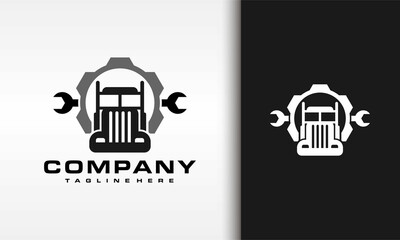 Poster - truck gear wrench logo