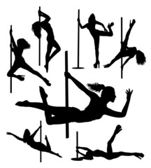 Sticker - pole dance silhouette good use for any design you want