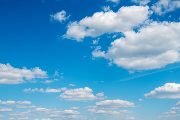 Wall Mural - blue sky background with white clouds