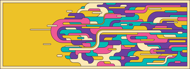 Wall Mural - Abstract background design in futuristic retro style. Vector illustration.