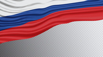 Russia Wavy Flag clipping path