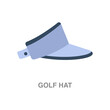 Golf hat illustration on transparent background