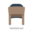 trapper hat illustration on transparent background