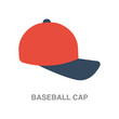 baseball cap illustration on transparent background