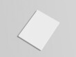 © sani - Blank book cover mockup. Realistic mockups book with shadows on grey background. US letter size standard