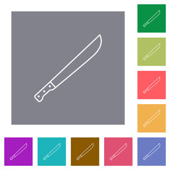 Canvas Print - Machete square flat icons