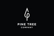 © chestone - Initial letter P for pine tree logo design vector illustration.