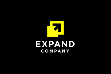 Expand logo design vector illustration.