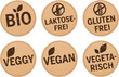 Icons Vegan bio etc recyclingpapier zerkratzt