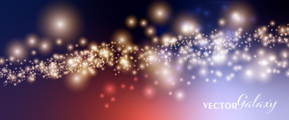 Wall Mural - space background. magical color galaxy with realistic nebula and lots of shining stars. infinite uni