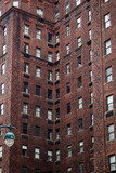 Fototapeta Boho - Red brick building typical of New York streets