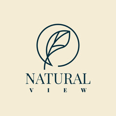 Natural view logo illustration template design 