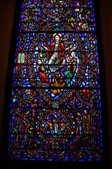 Canvas Print - stained glass window in church