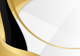 Wall Mural - black gold abstract background modern minimalist for certificate and presentation design. suit for b