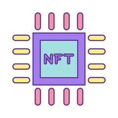 Isolated NFT icon Digital transaction concept Vecto