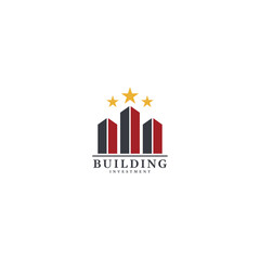 Wall Mural - Building Investment Icon Logo Vector