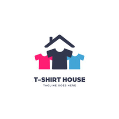 Wall Mural - T-shirt tee house maker industry logo icon symbol template