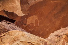 A Closeup Shot Of Rock Carvings From Twyfelfontein, Namibia
