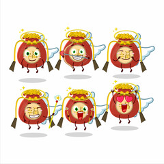 Canvas Print - Red bag chinese cartoon designs as a cute angel character