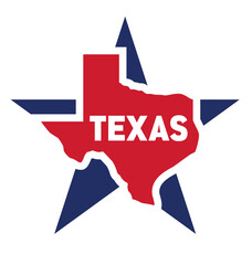 Poster - texas state lone star map shape symbol text