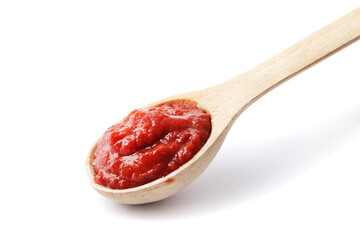 tomato paste isolated on white background