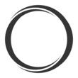 Round graceful frame, logo calligraphy element, circle of two moons