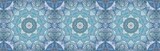 Fototapeta Kwiaty - Pastel Blue Kaleidoscope Pattern Banner