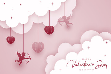 Wall Mural - Minimalist happy valentine's background