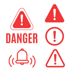 Wall Mural - Warning icon. The attention icon. Danger symbol. Alert icon