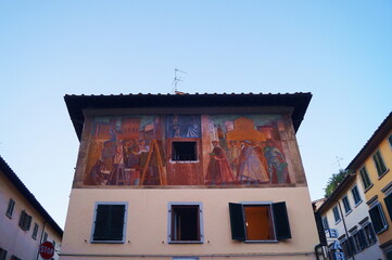 Wall Mural - Fresco in Calza square in Florence, Italy