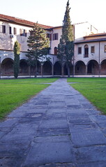 Wall Mural - Great cloister of Santa Maria Novella in Florence, Italy