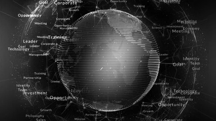 Wall Mural - digital earth global business background technology