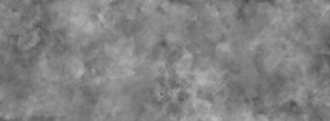 Silver gray abstract stained watercolor painting paper texture background with soft black and white grunge marbled smoky foggy pattern in dark grey design textured overlay banner wallpaper backdrop