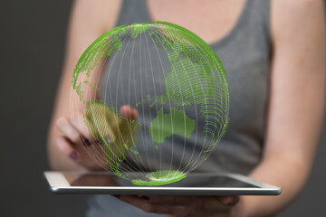 ecology and green environment concept - 3d rendering