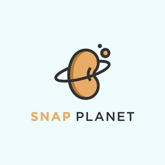 Wall Mural - seed planet logo. plant logo