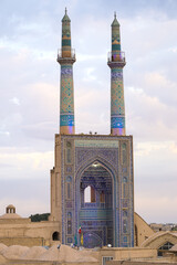 Wall Mural - Friday Mosque of Yazd, entrance of Masjid-e Jame Mosque, Yazd, Iran