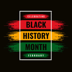 Black history month 2022 African American history celebration vector illustration